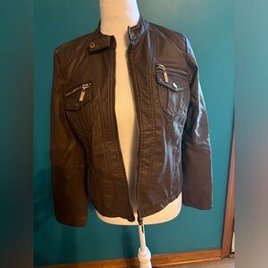 Miss Selfie faux leather jacket
